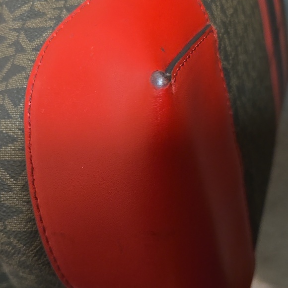 Michael Kors Eva Large Signature Stripe Tote Bag With Pouch - Picture 5 of 7